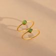 Dainty Jade Ring Set For Sale