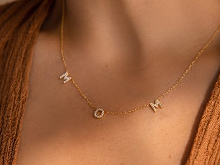 Pave Mom Necklace on Sale