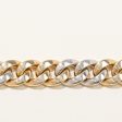 Italian 14k Two Tone Gold Cuban Link Bracelet | 8.5  | on Sale