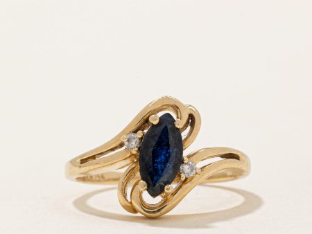 Sapphire & Diamond Cocktail Ring | 0.35ct, 0.01ctw | SZ 4.25 | For Cheap