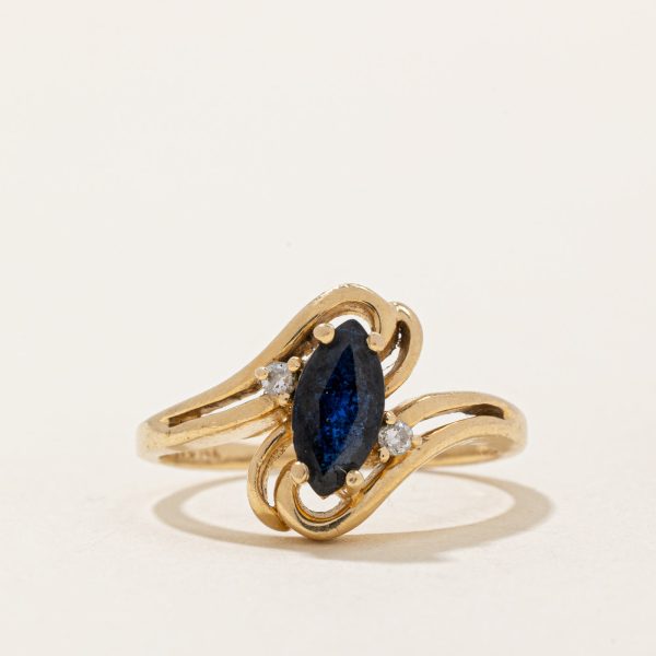 Sapphire & Diamond Cocktail Ring | 0.35ct, 0.01ctw | SZ 4.25 | For Cheap