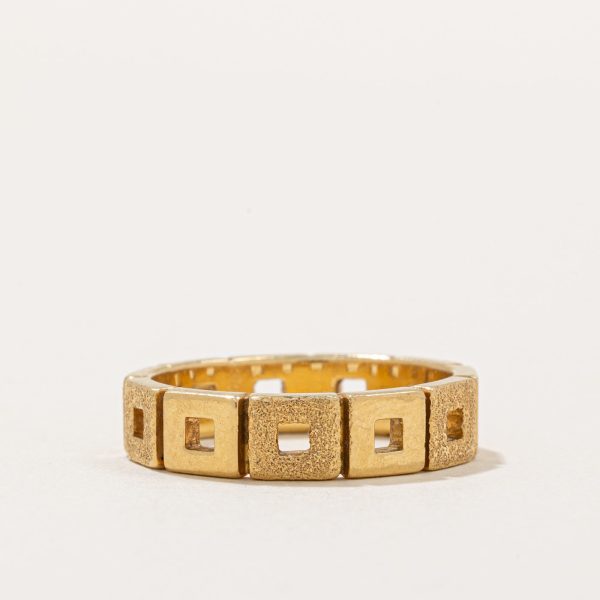 Italian 18k Yellow Gold Band | SZ 6.5 | Supply