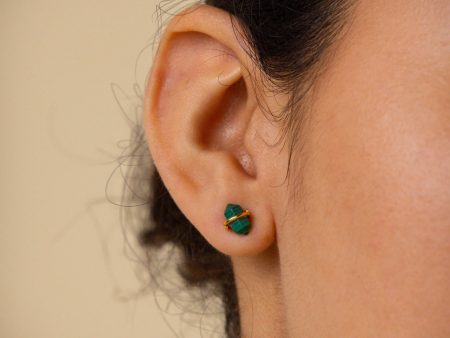 Herkimer Malachite Studs For Cheap