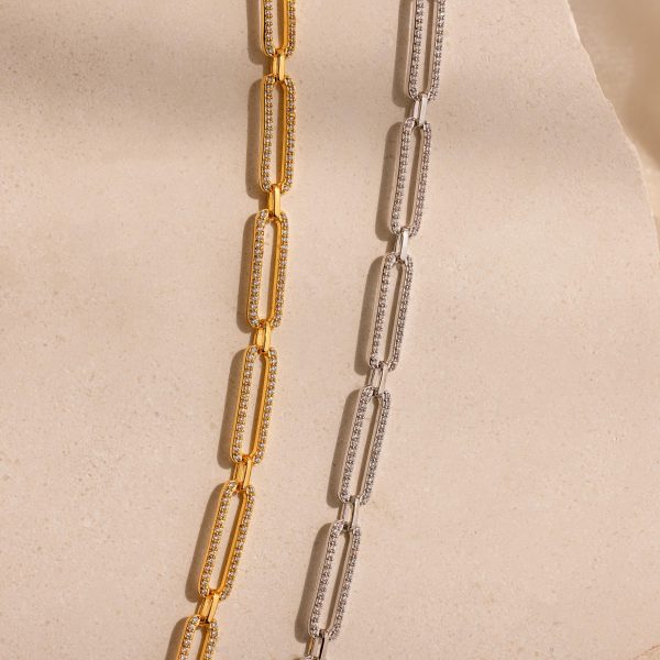 Pave Link Chain Necklace Supply