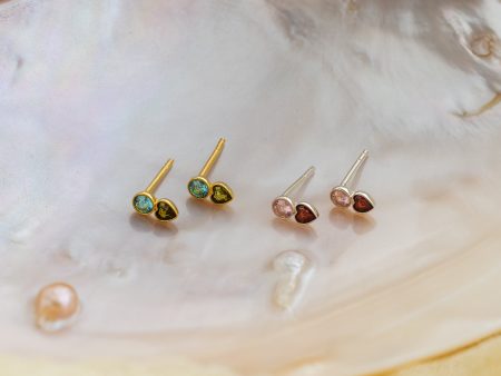 Toi et Moi Birthstone Studs For Cheap