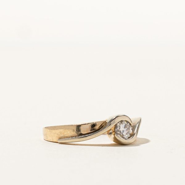 Semi Bezel Diamond Bypass Ring | 0.20ct | SZ 5.75 | Online now