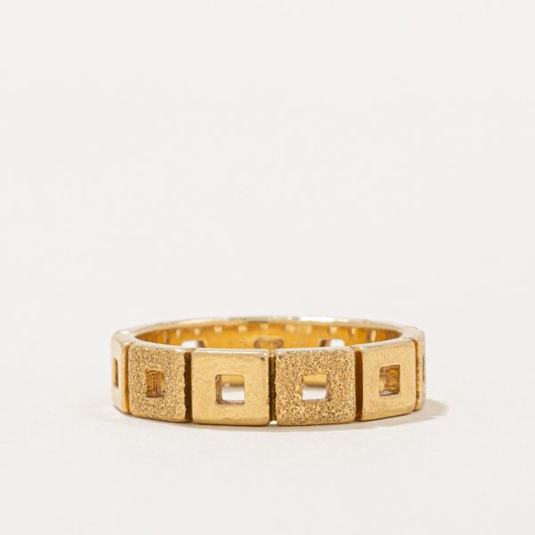 Italian 18k Yellow Gold Band | SZ 6.5 | Supply