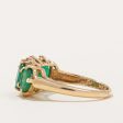 Five Stone Emerald & Diamond Ring | 1.50ctw, 0.04ctw | SZ 6 | Sale