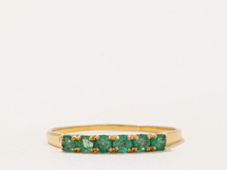 Six Stone Emerald Ring | 0.25ctw | SZ 9.25 | Online