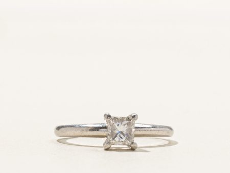 Solitaire Princess Diamond Ring | 0.40ct | SZ 3.75 | Discount