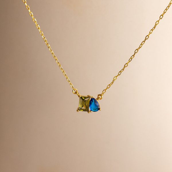 Toi et Moi Birthstone Necklace For Cheap