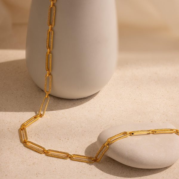 Pave Link Chain Necklace Supply