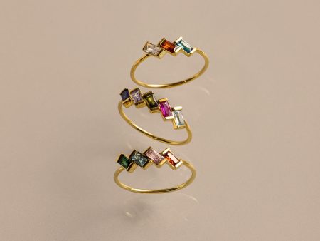 Multiple Baguette Birthstone Ring Supply