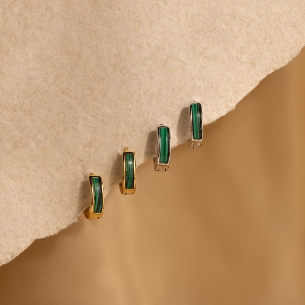 Malachite Inlay Huggies Online Sale