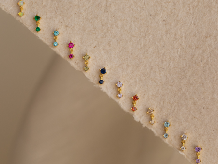 Birthstone Drop Studs For Cheap