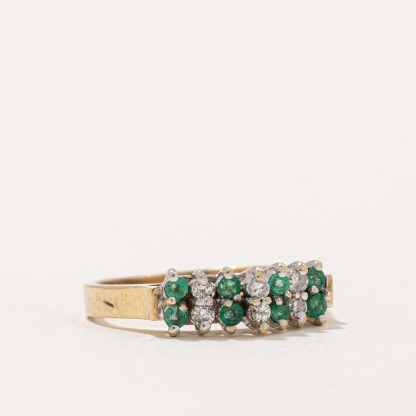 Emerald & Diamond Ring | 0.10ctw, 0.10ctw | SZ 6.25 | Cheap