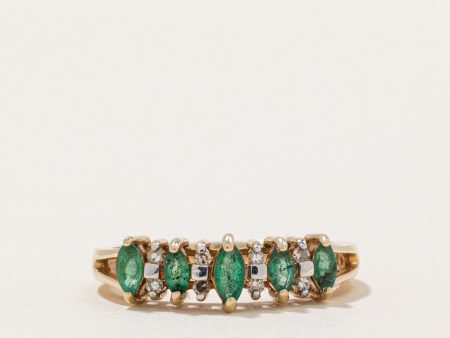 Emerald & Diamond Ring | 0.25ctw, 0.04ctw | SZ 7 | Cheap