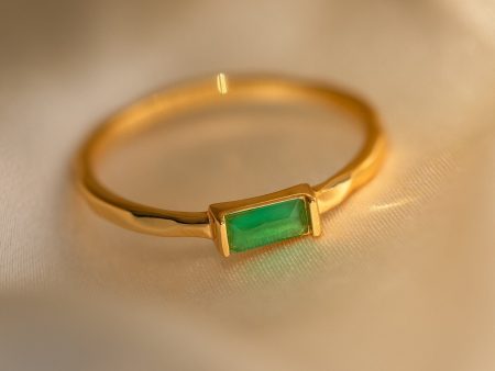 Jade Baguette Ring Discount