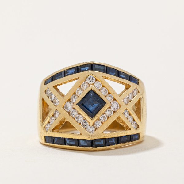 Sapphire & Diamond Cocktail Ring | 0.80ctw, 0.33ctw | SZ 5.25 | Supply