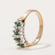 Emerald & Diamond Ring | 0.10ctw, 0.10ctw | SZ 6.25 | Cheap