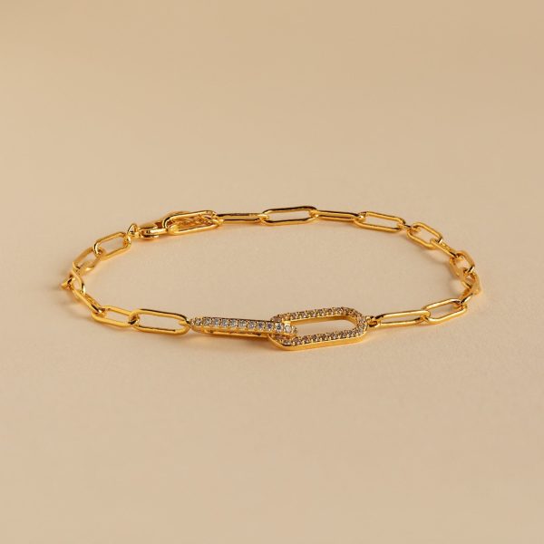 Pave Link Chain Bracelet Online now