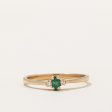 Emerald & Diamond Ring | 0.04ct, 0.01ctw | SZ 7.25 | Online Sale