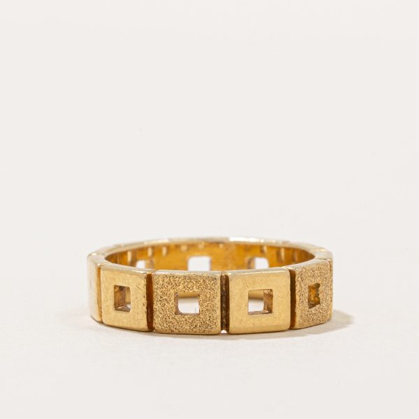 Italian 18k Yellow Gold Band | SZ 6.5 | Supply