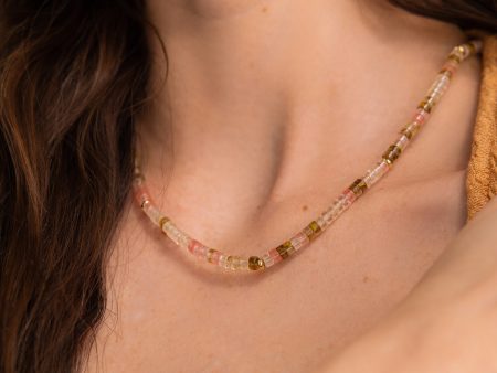 Rose Quartz Beaded Necklace Online Hot Sale