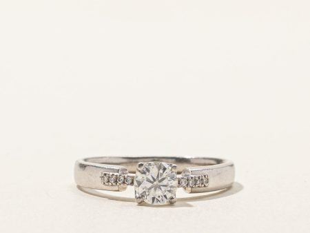 Solitaire with Accents Diamond Ring | 0.28ctw | SZ 3.5 | Online Hot Sale