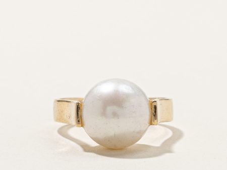 Tension Set Pearl Ring | SZ 7.75 | Sale