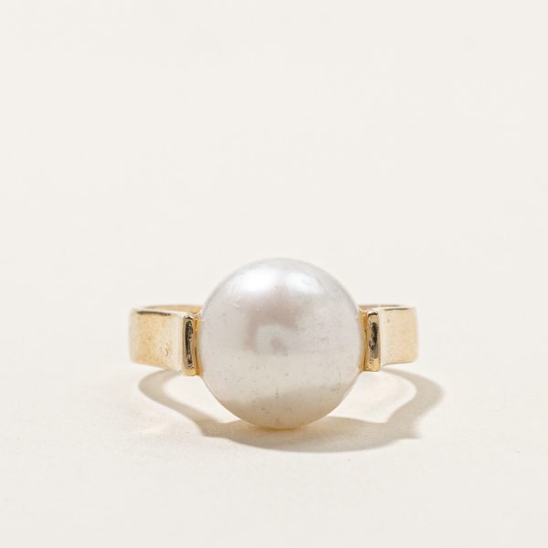 Tension Set Pearl Ring | SZ 7.75 | Sale