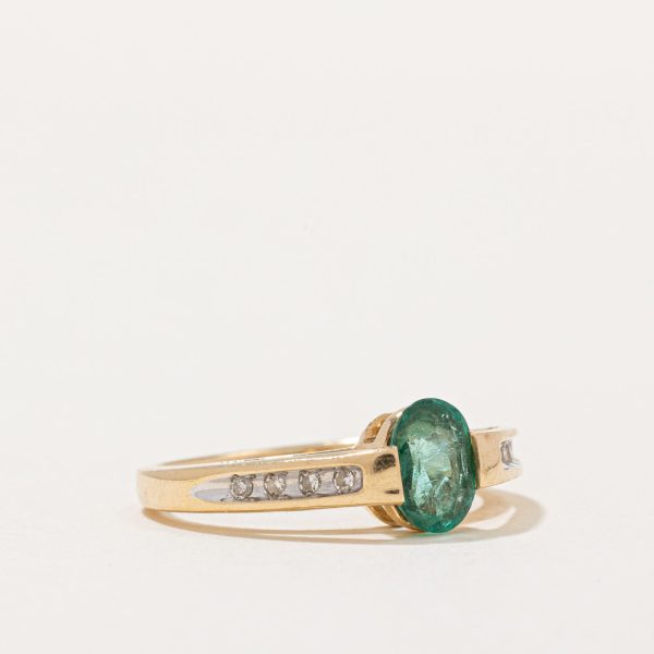 Emerald & Diamond Ring | 0.57ct, 0.03ctw | SZ 6.5 | Fashion