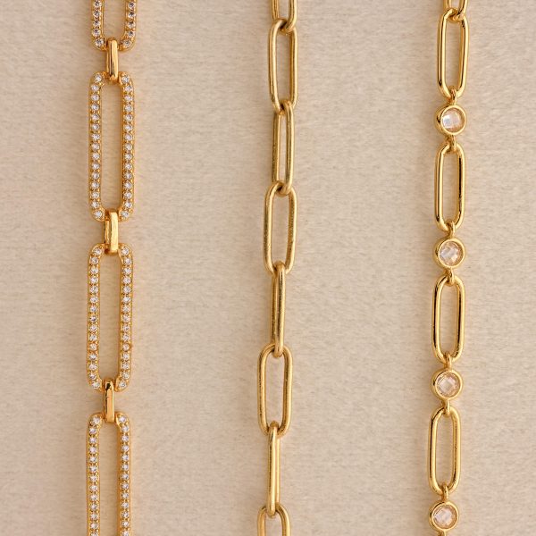 Pave Link Chain Necklace Supply