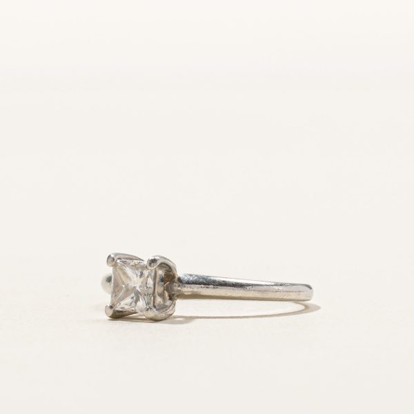 Solitaire Princess Diamond Ring | 0.40ct | SZ 3.75 | Discount