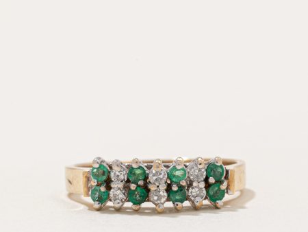 Emerald & Diamond Ring | 0.10ctw, 0.10ctw | SZ 6.25 | Cheap