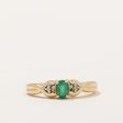 Emerald & Diamond Ring | 0.36ct, 0.01ctw | SZ 7.25 | on Sale