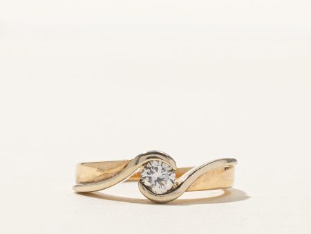 Semi Bezel Diamond Bypass Ring | 0.20ct | SZ 5.75 | Online now