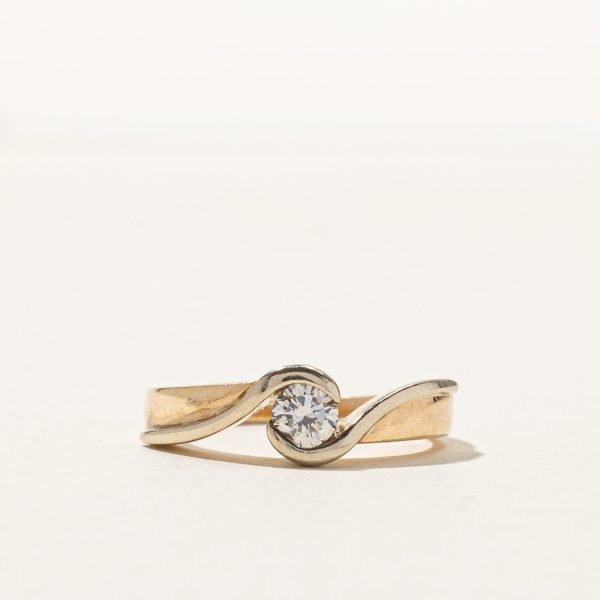 Semi Bezel Diamond Bypass Ring | 0.20ct | SZ 5.75 | Online now