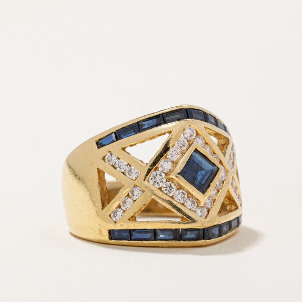 Sapphire & Diamond Cocktail Ring | 0.80ctw, 0.33ctw | SZ 5.25 | Supply