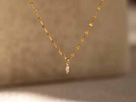 Dainty Marquise Pendant Necklace on Sale