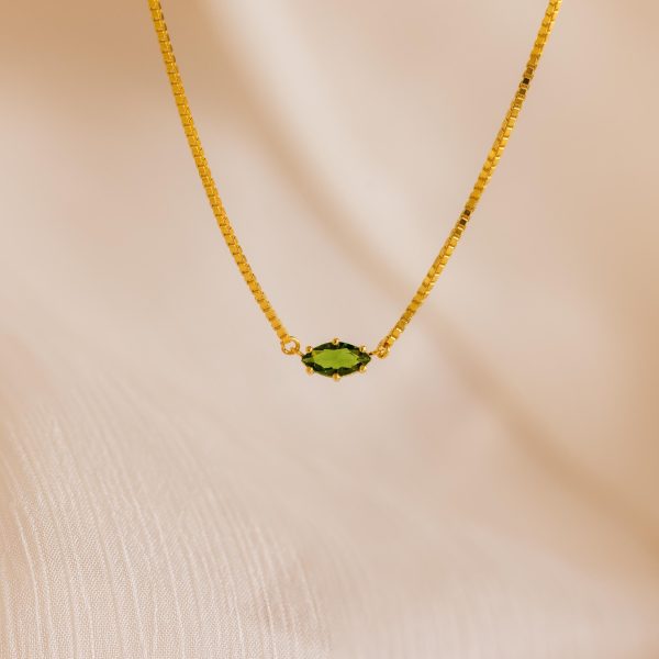 Dainty Marquise Birthstone Necklace Online now