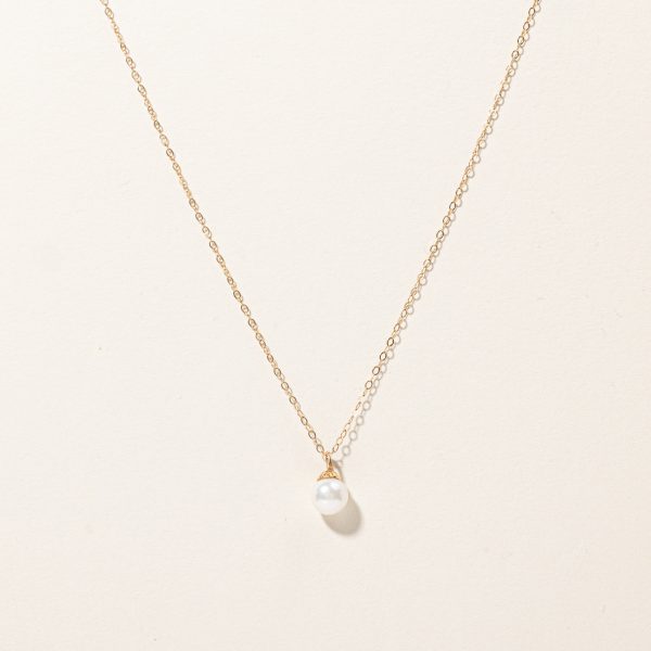 Pearl Drop Pendant Necklace | 16 | Online Sale