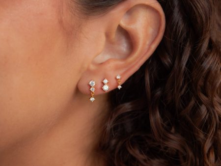 Triple Diamond Studs Set Online