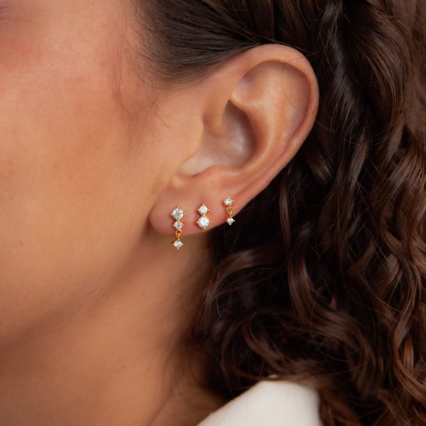 Triple Diamond Studs Set Online