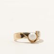 Pearl & Diamond Ring | 0.02ctw | SZ 6.75 | Discount