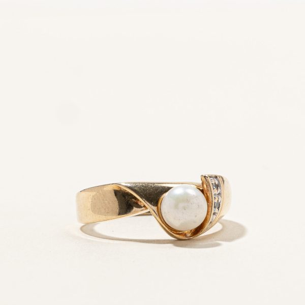 Pearl & Diamond Ring | 0.02ctw | SZ 6.75 | Discount