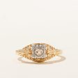 Old European Cut Diamond Ornate Ring | 0.14ct | SZ 4.5 | Online Hot Sale