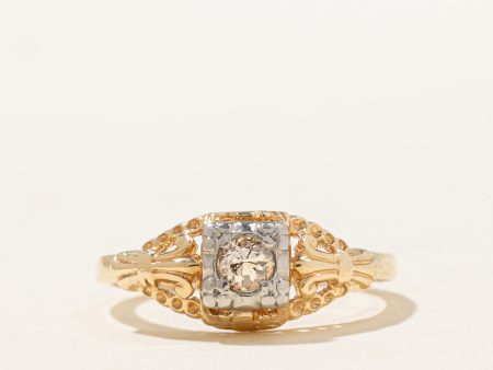 Old European Cut Diamond Ornate Ring | 0.14ct | SZ 4.5 | Online Hot Sale