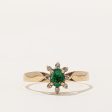 Emerald & Diamond Ring | 0.25ct, 0.03ctw | SZ 8.75 | For Cheap