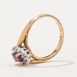 Ruby & Diamond Halo Ring | 0.50ct, 0.10ctw | SZ 6 | Sale